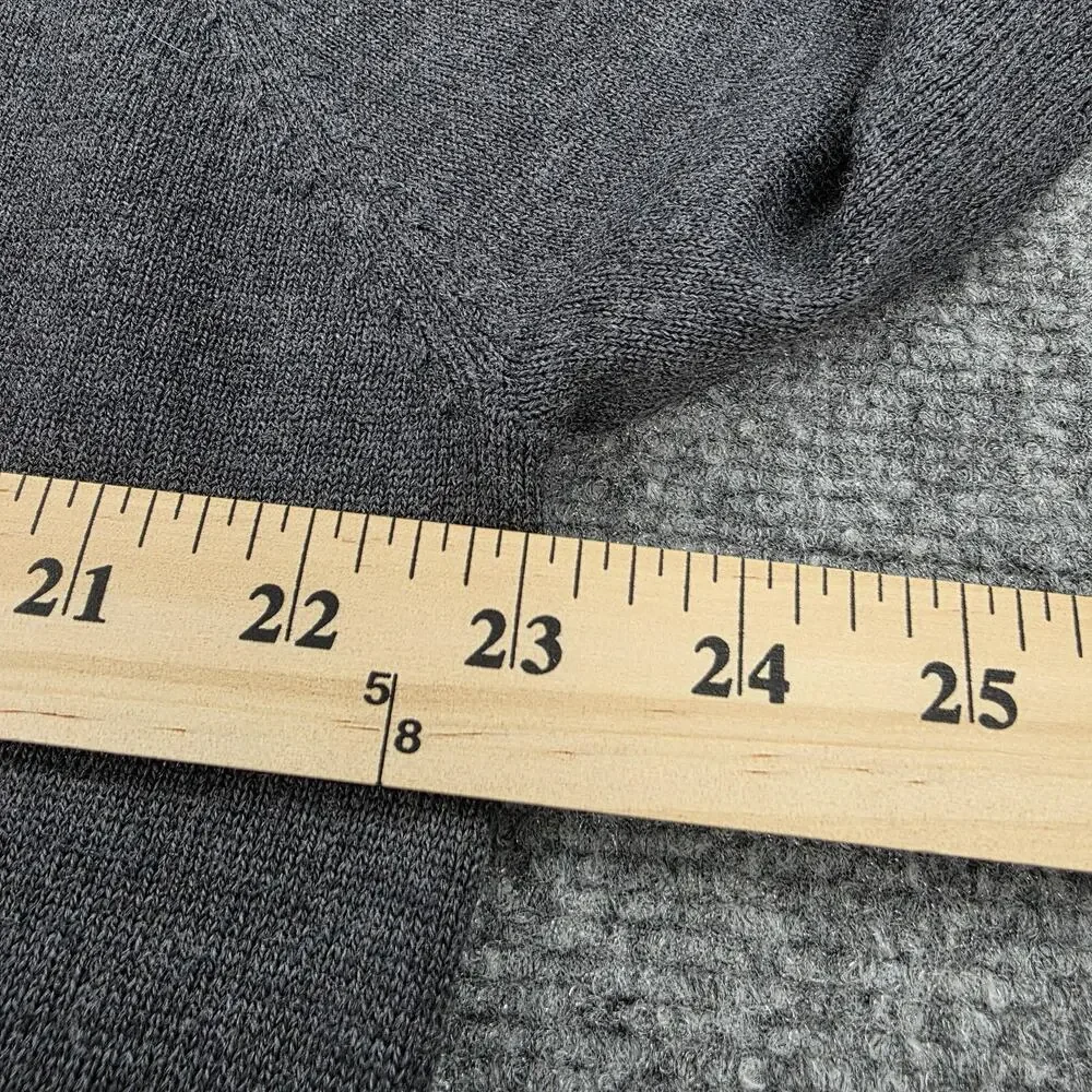 Turtleson Sweater Mens XL Gray V Neck Merino Wool Long Cove Club Golf Pullover